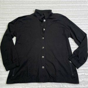 NWT Women's Neon Buddha Black Doris Long Sleeve Button Down Top Size‎ XS xsmall